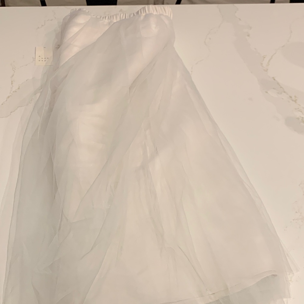 NWOT A New Day Creme fully lined tulle Skirt ladies Large - Picture 4 of 11